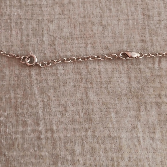 Gold Tone Garnet Dangle Tear Drop Necklace - Picture 11 of 12